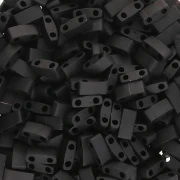 Miyuki Half Tila Beads 5x2.3x1.9 mm HTL-401F - Black Mat 100g pack