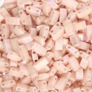 Miyuki Half Tila Beads 5x2.3x1.9 mm HTL-596 - Opaque Tea Rose Luster 100g pack