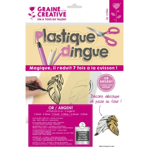 Plastic dingue 26x20 cm - Gold and Silver x4