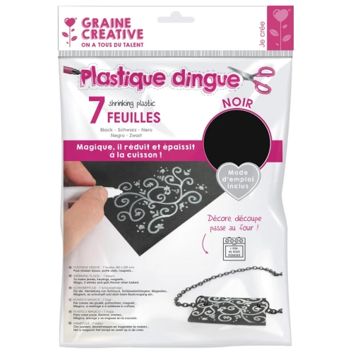 Plastic dingue 26x20 cm - Black x7