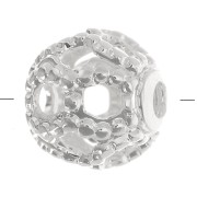 Round filigree beads 4 mm - Silver x20