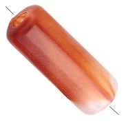 18x7 mm straight tube beads in transparent acrylic - Marbled Brick x10