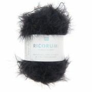Ricorumi Furry faux fur yarn Furry Rico Design Amigurumi - Black 011 x25g