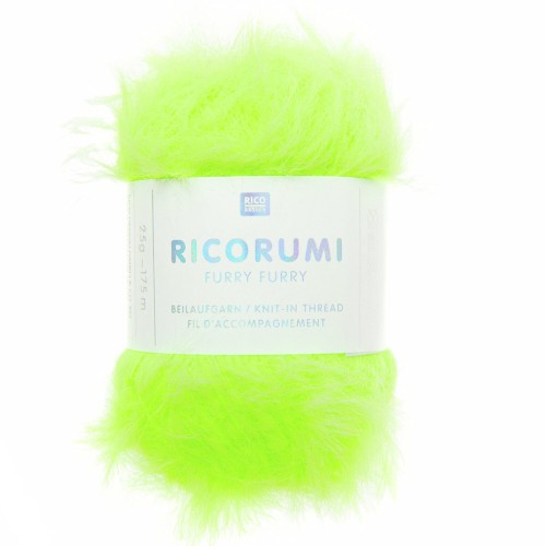 Ricorumi Furry Furry Rico Design Amigurumi faux fur yarn -Fluorescent green 017 x25g