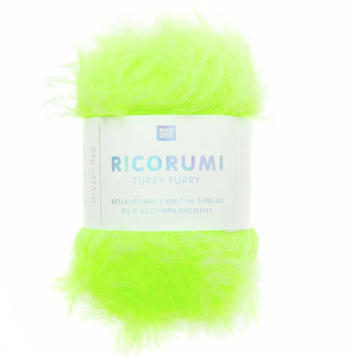 Ricorumi Furry Furry Rico Design Amigurumi faux fur yarn -Fluorescent green 017 x25g