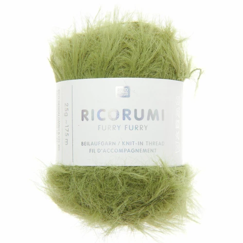 Ricorumi Furry faux fur yarn Furry Rico Design Amigurumi - Olive 018 x25g
