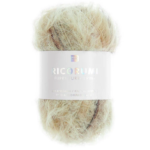 Ricorumi Furry faux fur yarn Furry Rico Design Amigurumi - Print Beige x25g