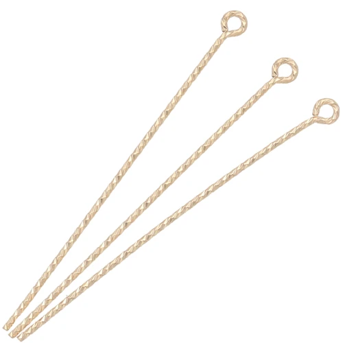 Round head diamond nail 44.5x0.75 mm Gold filled (rolled gold) x1