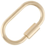 Oval screw clasp 21x12 mm in Gold filled light x1