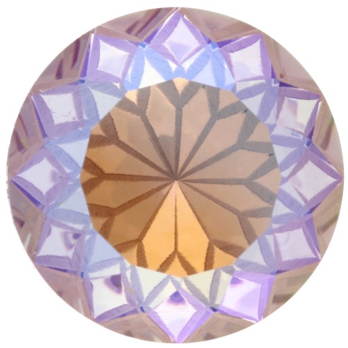 Aurora A1088L Lotus 14 mm Round Cabochon - Crystal Paradise Shine x1