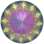 Aurora A1088L Lotus 14 mm Round Cabochon - Crystal Volcano x1