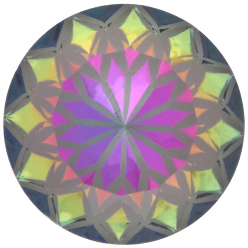 Aurora A1088L Lotus 14 mm Round Cabochon - Crystal Volcano x1