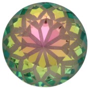 Aurora A1088L Lotus 14 mm Round Cabochon - Crystal Vitrail Pink x1