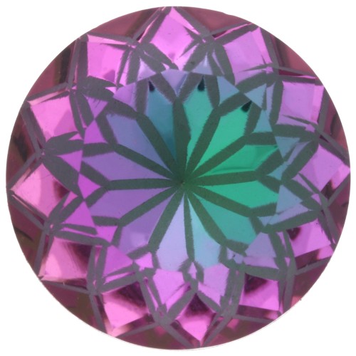 Aurora A1088L Lotus 14 mm Round Cabochon - Heliotrope Crystal x1