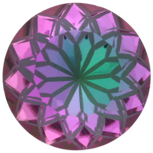 Aurora A1088L Lotus 14 mm Round Cabochon - Heliotrope Crystal x1