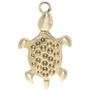 Turtle pendant 27x15.5 mm for cabochon 1.8 mm - Fine gold plated x1