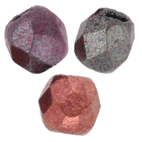 Genuine 2 mm facets (True 2) - Purple Iris Gold x50