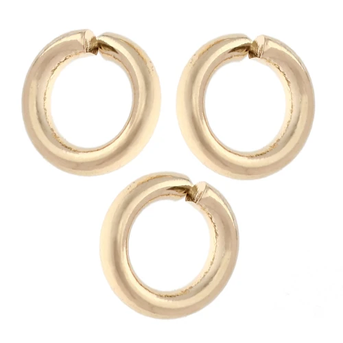 Round open rings 5x1 mm - Gold-plated 3 microns x4