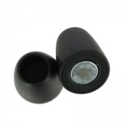 Magnetic clasp 34mm for 8mm cord silver tone black mat x1