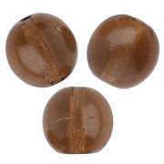 Czech glass beads round 8 mm - Light Smoked Topaz x20