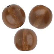 Czech glass beads round 8 mm - Light Smoked Topaz x20