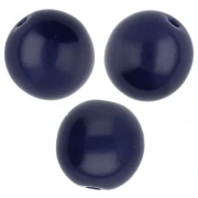 Round Czech glass beads 8 mm - Opaque Night Blue x20