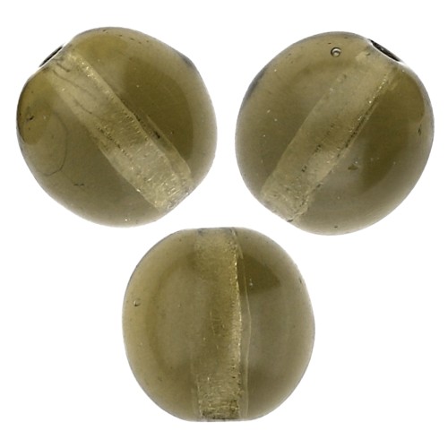 Round Czech glass beads 8 mm - Smoky Quartz x20