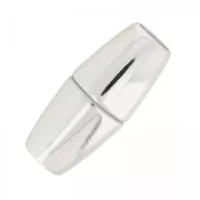 Magnetic clasp 34mm for 8mm cord silver tone