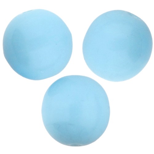 Round Czech glass beads 8 mm - Opaque Sky Blue x20