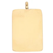 Tarot card pendant 26x15 mm Le Soleil Epoxy resin 304 stainless steel Gold Blue x1