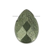 Beads Flat briolette 14x10 mm Pyrite x4|raw }}