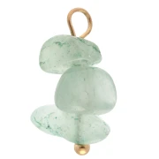 16 mm Chips Charm with Dyed Aventurine Gemstone - Gold-Plated 304 Stainless Steel