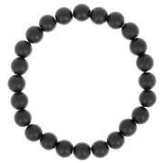 Elastic bracelet 18 cm 8 mm round beads Black Onyx|raw }}