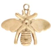 Charm bee 12x14 mm - Stainless steel 304 Gilded x1