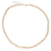 Trace collar 6 mm - Stainless steel 304 gold plated x45cm|raw }}