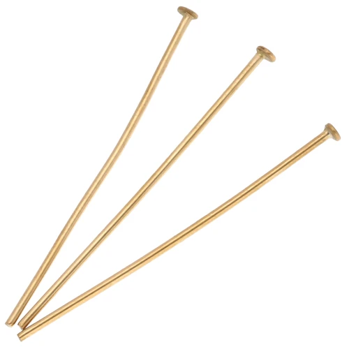 Flat head nails 40x1 mm - 304 stainless steel gold plated x10
