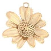 21 mm Daisy Flower Pendant - 304 Gold Stainless Steel x1|raw }}
