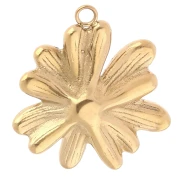 21 mm Daisy Flower Pendant - 304 Gold Stainless Steel x1