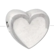 Heart bead 6.5x6 mm - 304L stainless steel x1