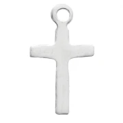 Cross Charm 11.5x6.2 mm - 925 Sterling Silver x1