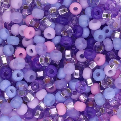 Preciosa Seed beads 8/0 3 mm - Mix Lilac x20g