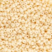Preciosa Seed beads 11/0 2 mm - Solgel - Beige Dyed Chalkwhite x20g