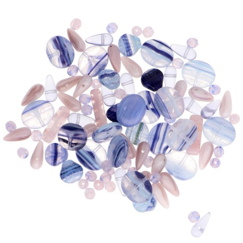 Bohemian beads set - Lavender x50g