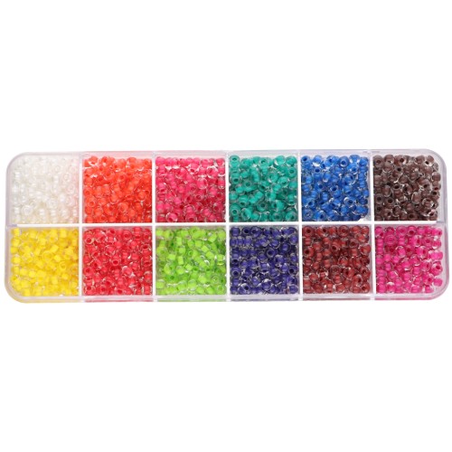 Seed beads assortment 6/0 4 mm - Intensive Colours x200g