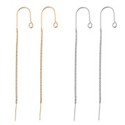 Gift - Venetian mesh earrings Stainless steel - Random finish x2