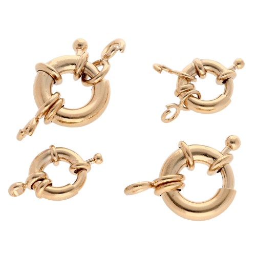 Gift - Buoy clasp 1 or 2 fasteners Random size - Gold-plated 3 microns x1