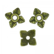 Spacers flower 5 mm Bronze tone x10