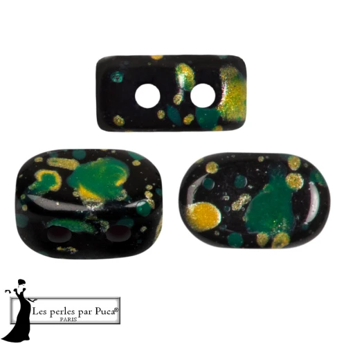 Lipsi® glass beads by Puca® 4x6 mm - Enamel Green x10g