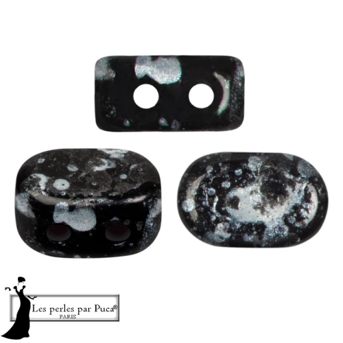 Lipsi® glass beads by Puca® 4x6 mm - Enamel Grey x10g