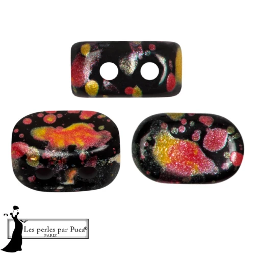 Lipsi® glass beads by Puca® 4x6 mm - Enamel Orange x10g
